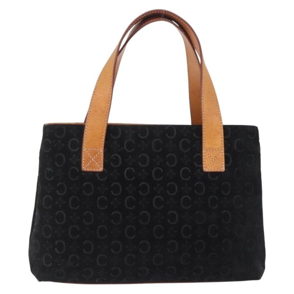 Celine C Macadam Suede Black Suede Handbag